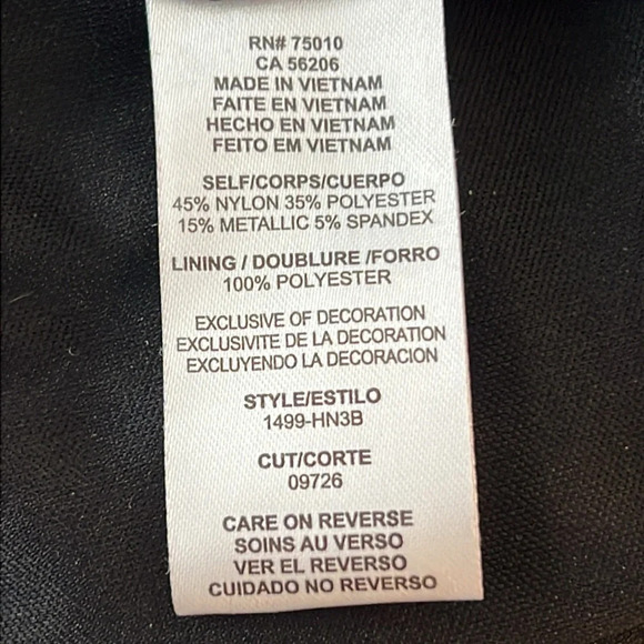 City Triangles Metallic Off The Shoulder Deep V-Neck Formal Evening Gown Sz 4 - Picture 15 of 16